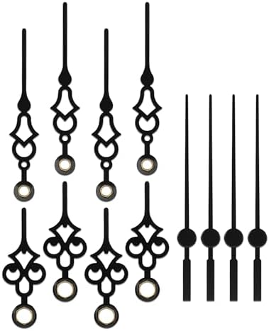 Small Antique Clock Hands Set 8 for Table Watches Black Durable Stylish