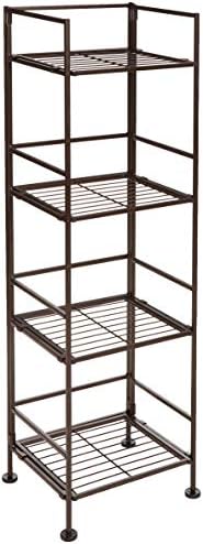 Amazon Basics 4-Tier Iron Tower Shelf Black