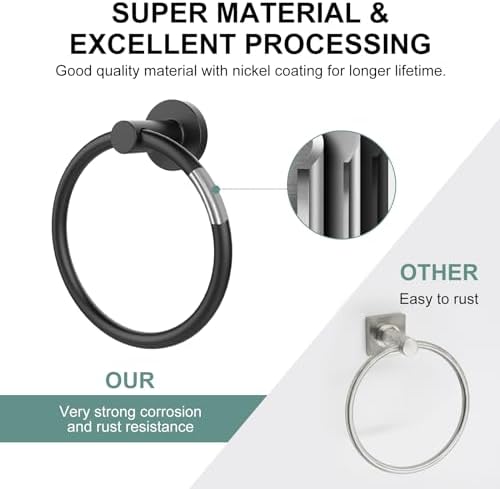 SetSail Matte Black Towel Holder