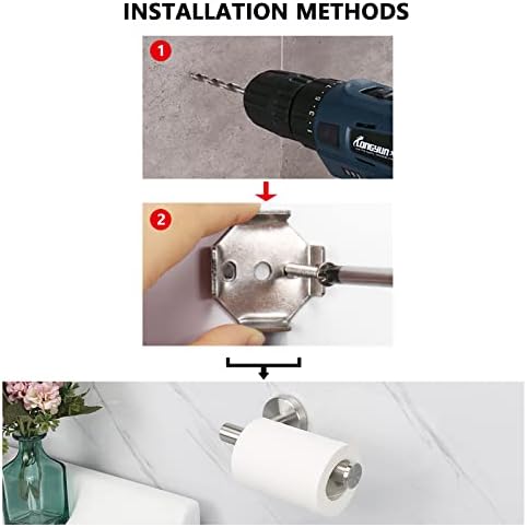 NearMoon Premium Stainless Steel Toilet Paper Holder Brushed Nickel