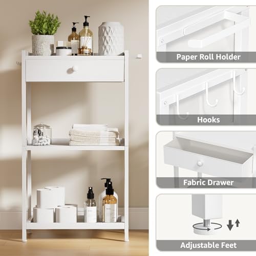 MEUIS Rustic Farmhouse Standing Organizer Durable Ladder Style for Towels Gaskets