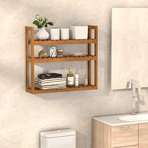 Dominax Bamboo Bathroom Storage Shelf