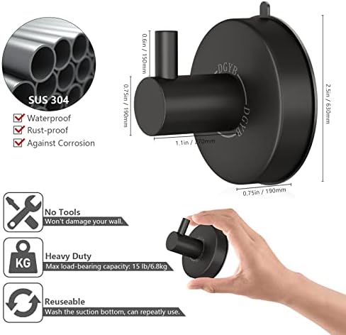 DGYB Suction Cup Towel Hook Set