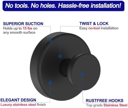 Suction Cup Robe Towel Hooks
