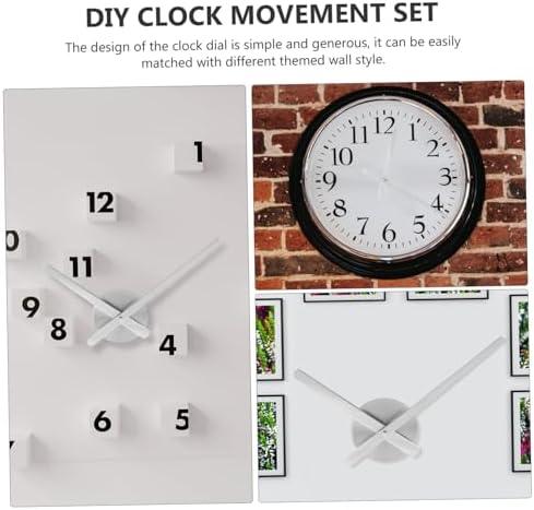 Amosfun DIY Wall Clock Hands Kit Metal 3D Dial Movement