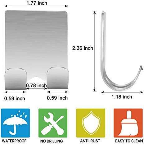 Dual Stainless Steel Razor Hangers for Bath Kitchen