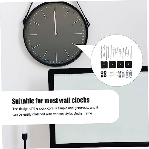 4-Piece Analog Clock Mechanism Kit for Quiet DIY Clocks