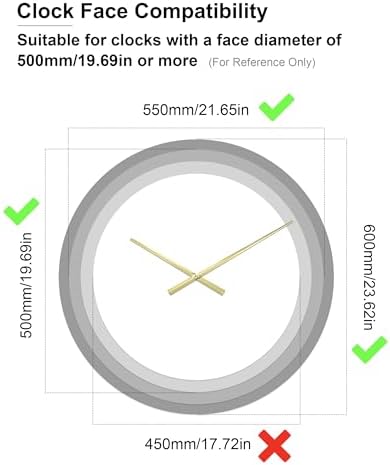 Premium Clock Kit with Long Gold Brass Hands