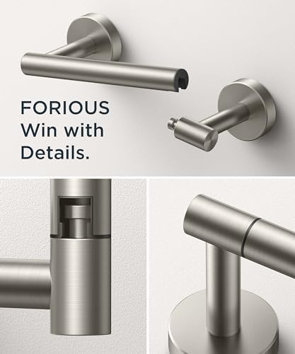 FORIOUS Stainless Steel Toilets Paper Holder with 25lb Capacity 61-inch Diameter