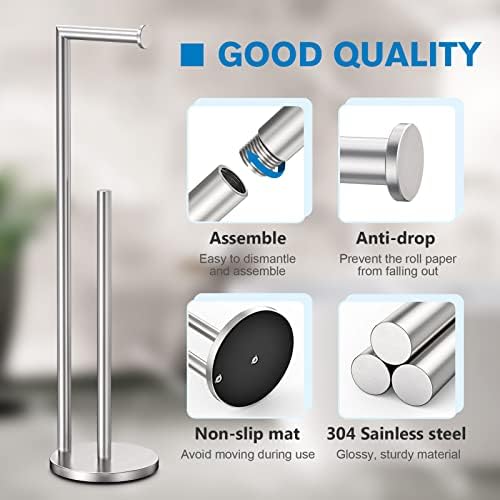 Sturdy Nickel-Finish Toilet Paper Holder - Space-Saving Easy to Install