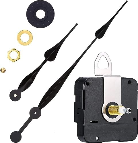 Hicarer High Torque Quartz Long Shaft Clock Mechanism Replacement for DIY