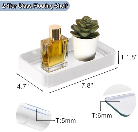 Z Metnal Rust-Resistant Floating Wall Organizer for Bathrooms