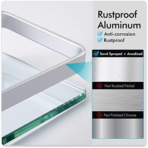 Sturdy 8mm Tempered Glass Shelves for Bathroom Storage
