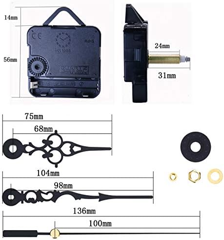 10pcs 31mm Shaft High Torque Clock Movement Parts Kit Set