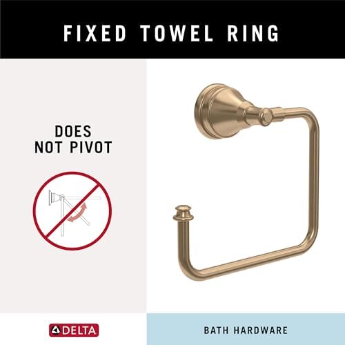 Delta Mylan Hand Towel Holder Wall-Mounted 1-Pack Champagne Bronze