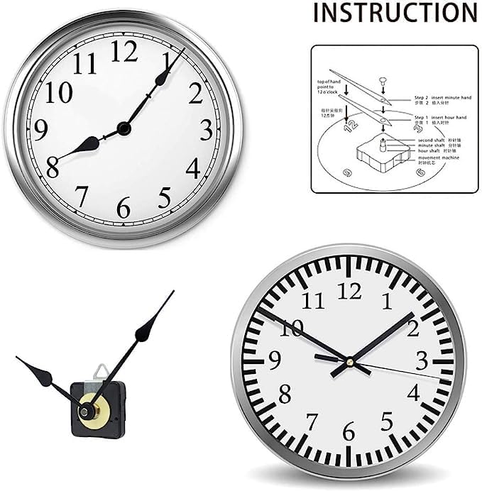 Silent Clock Repair Kit Two-Piece Precision Mechanism