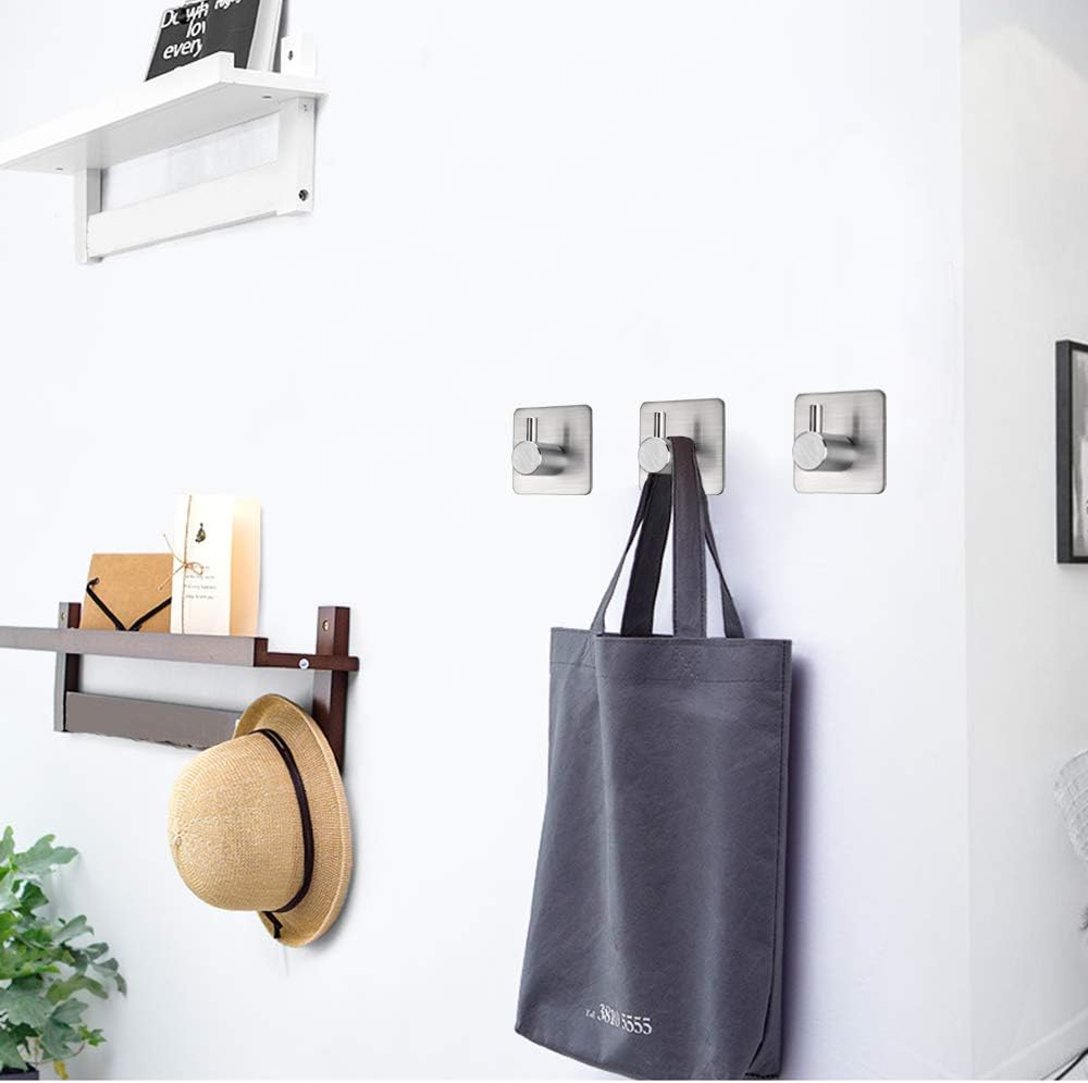 Sturdy Durable Adhesive Hooks for Bathroom Bedroom Storage
