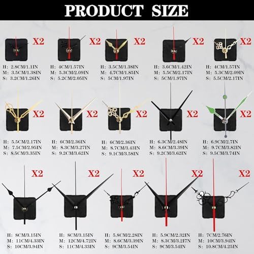 30-Pack Replacement Quartz Clock Movement Kit for Repairing Installing