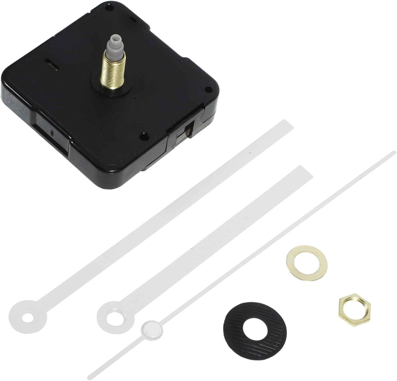 Silent Precision Long Shaft Clock Movement Kit White