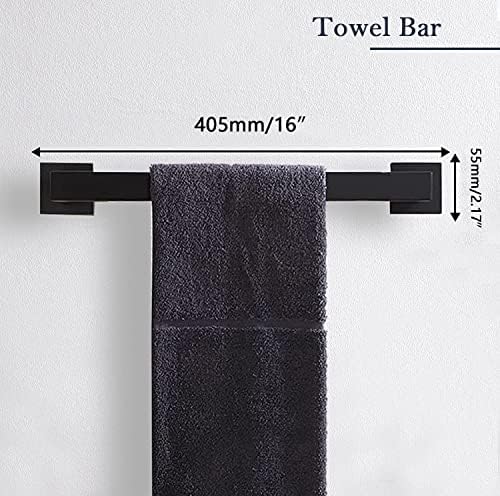 5-Piece Stainless Steel Bathroom Towel Bar Set for Wall-Mounted Use