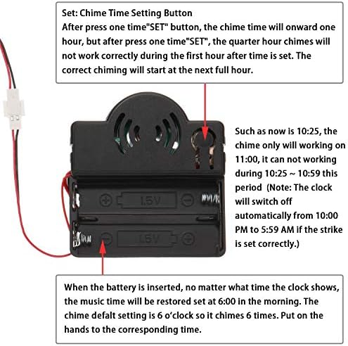 Quartz Pendulum Clock Movement Kit with Chime Music Box