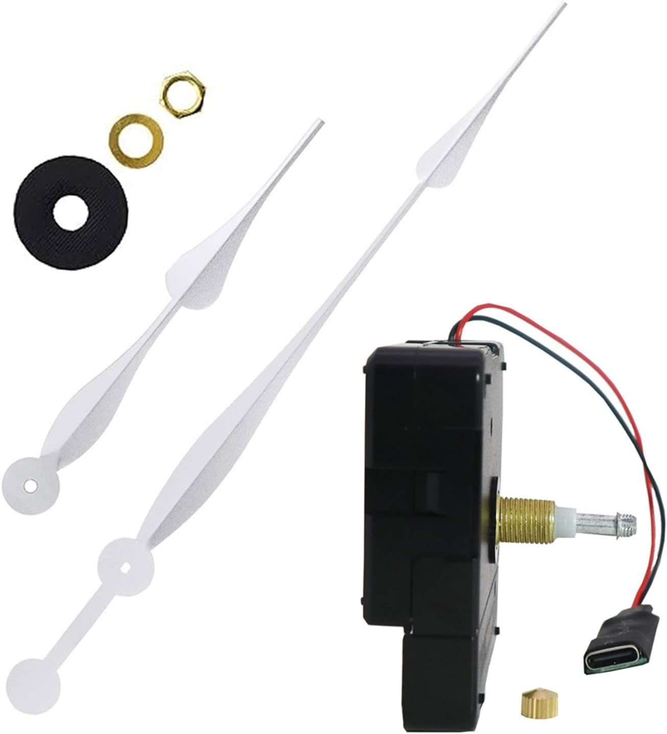 Wall Clock Repair Kit with Adjustable Cable and USB Charger
