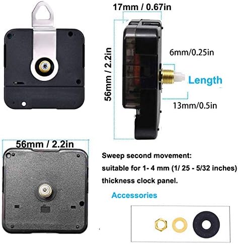 High-Quality Battery-Operated Clock Movement Parts for DIY Repair 2-Pack