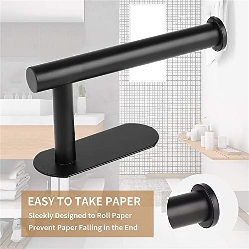 Sturdy Matte Black Toilet Paper Holder
