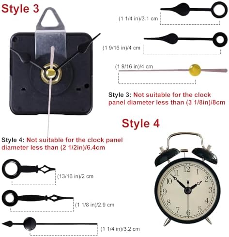EMOOM 3-Piece Silent Clock Mechanism Kit