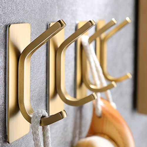 Taozun Gold Stainless Steel Adhesive Clips for Bathroom Bedroom