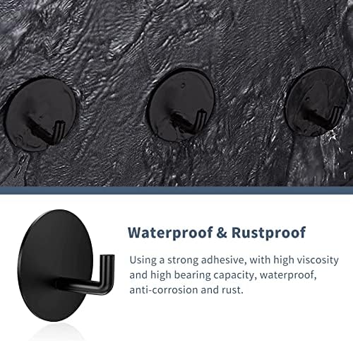 RiseAge 4-Piece Stainless Steel Adhesive Shower Hooks