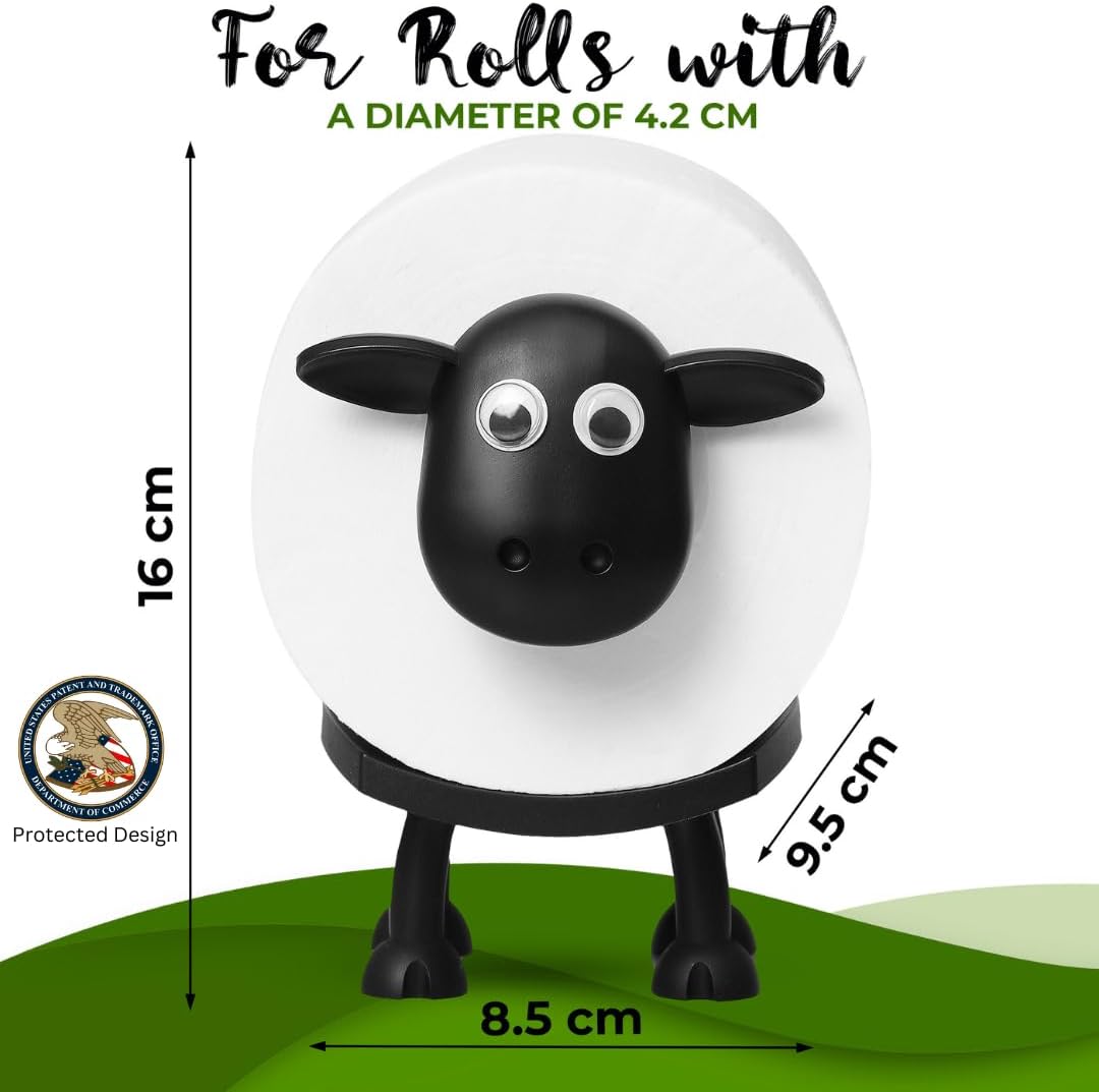 party 3D printed cool sheep toilet paper holder set for bathroom
