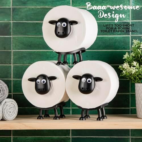 party 3D printed cool sheep toilet paper holder set for bathroom
