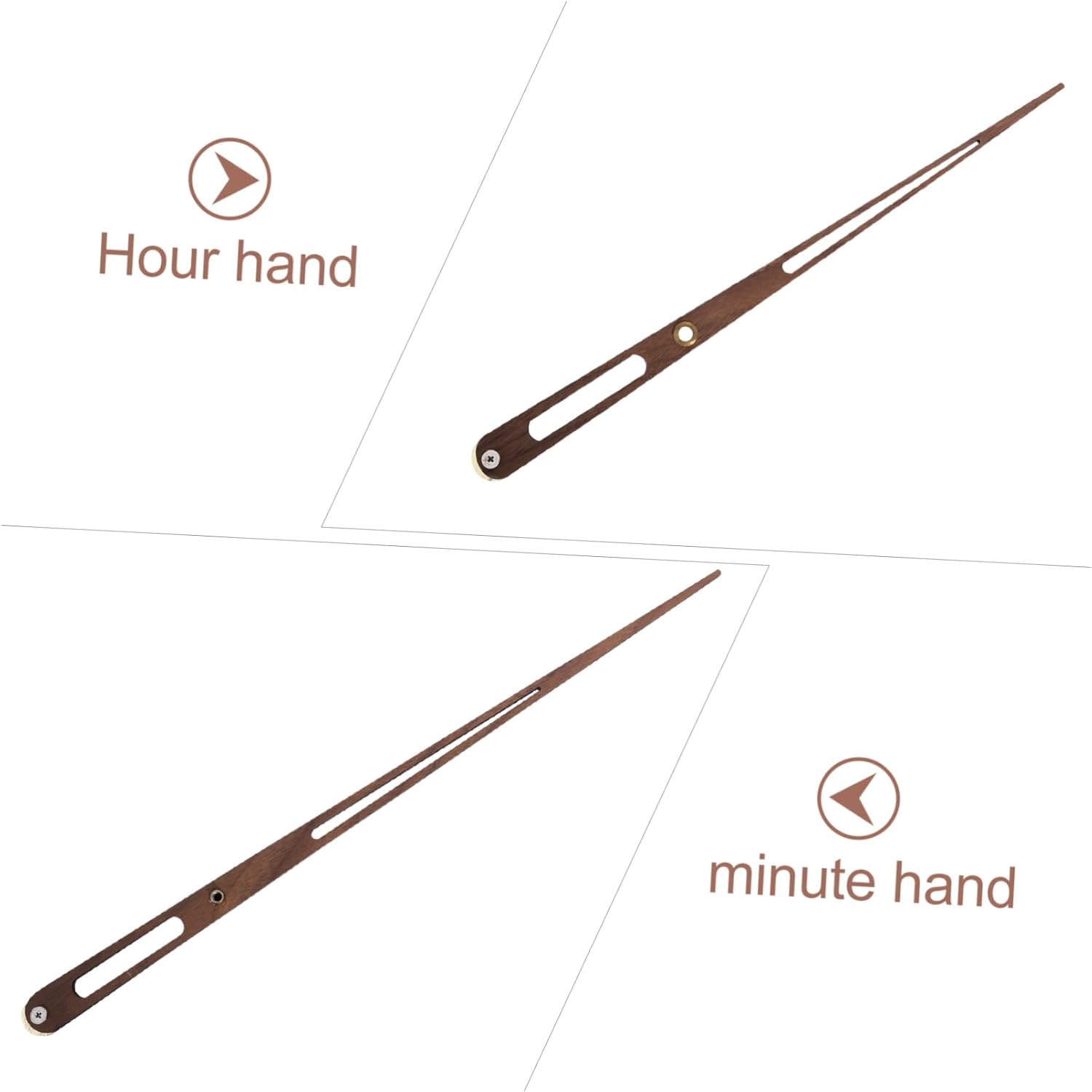 Modern Black walnut Wooden Clock Hands Set for DIY Clocks