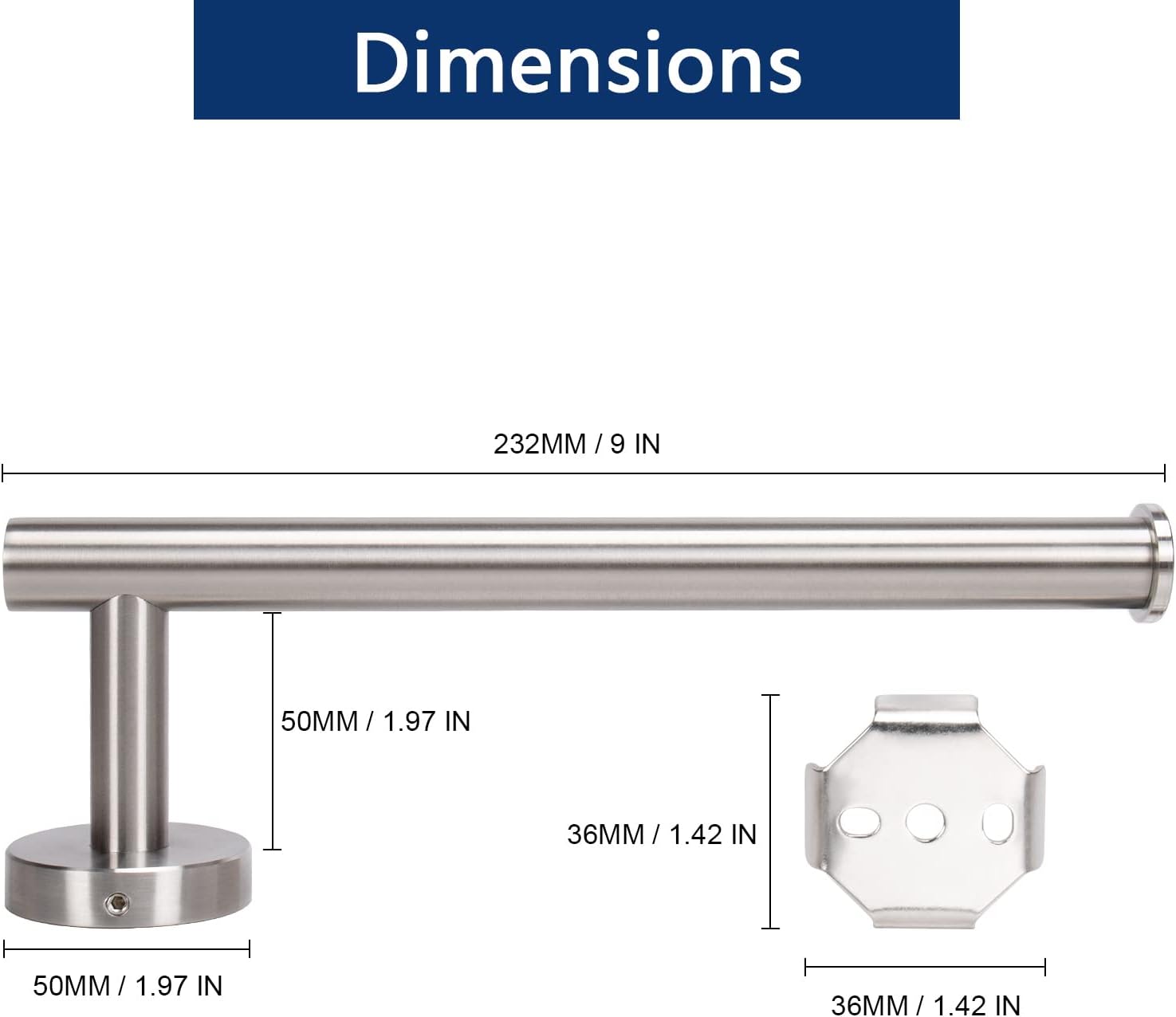 NearMoon Stainless Steel Towel Holder for Bathrooms