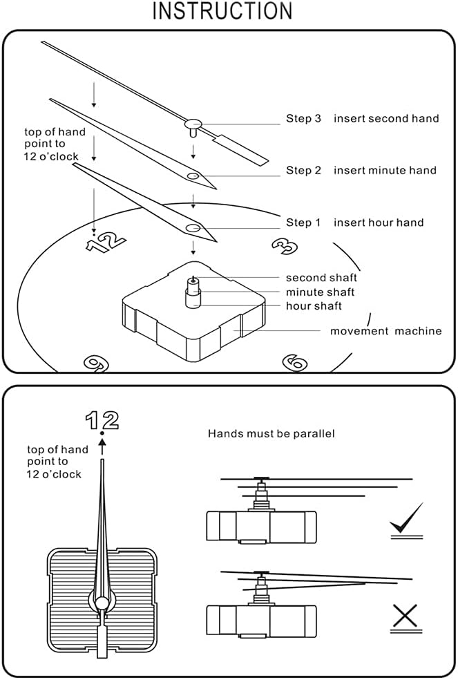 Silent Sure 8 Wall Clock Repair Kit by MLLEP