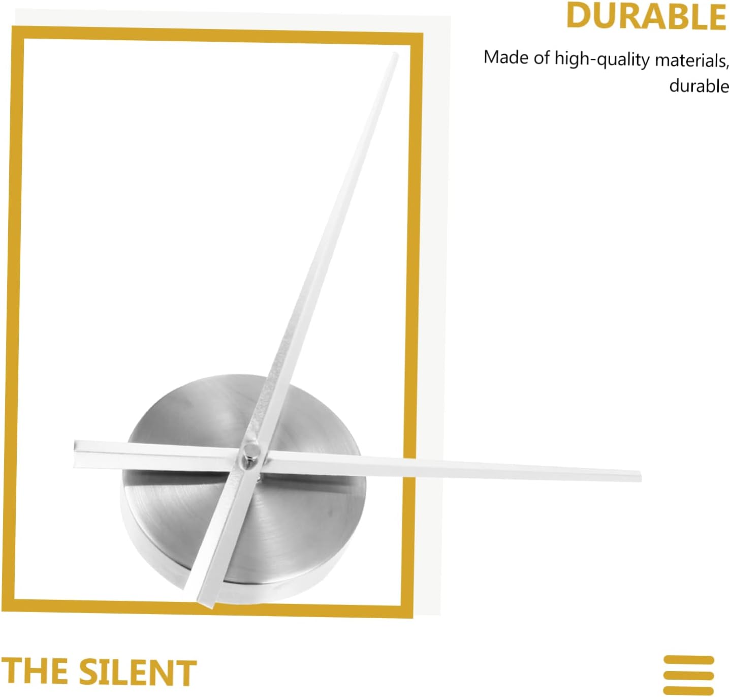 Sleek Easy-Backup Wall Clock Hands Plate Modern Design