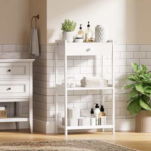 MEUIS Rustic Farmhouse Standing Organizer Durable Ladder Style for Towels Gaskets