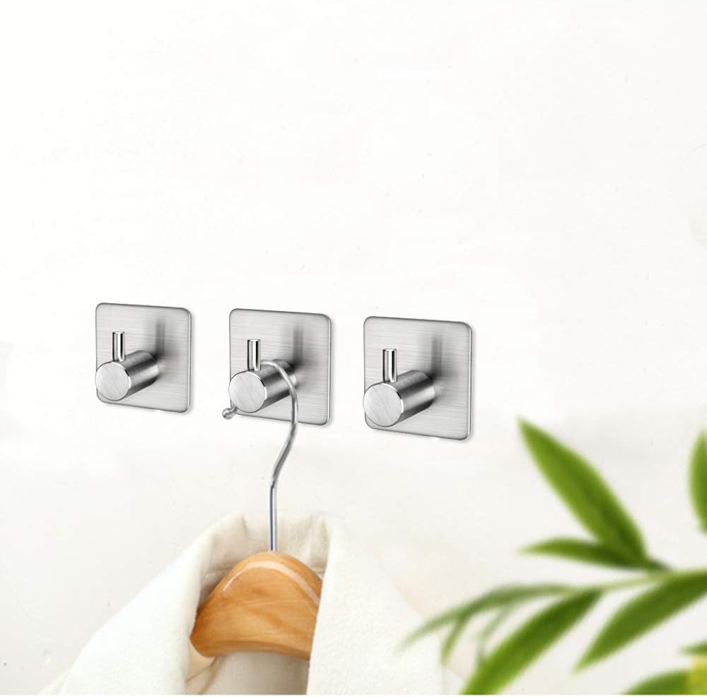 Sturdy Durable Adhesive Hooks for Bathroom Bedroom Storage