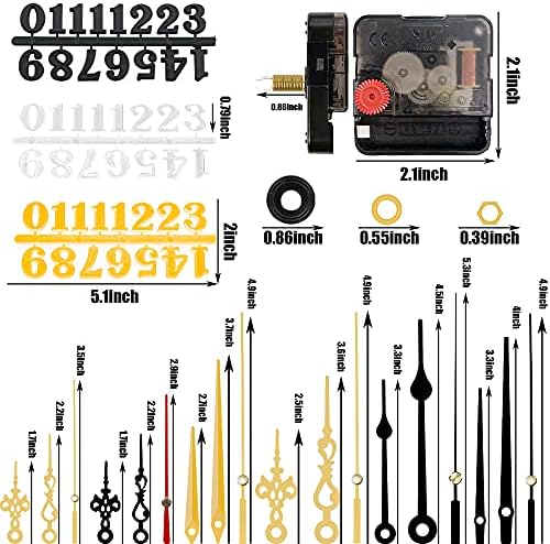 Precision quartz wall clock mechanism kit for DIY repairs