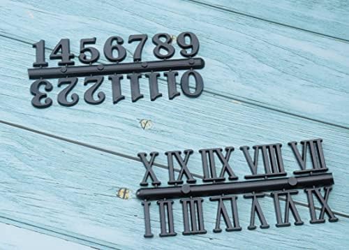 Two-Piece Arabic Roman Clock Numeral Kit Black