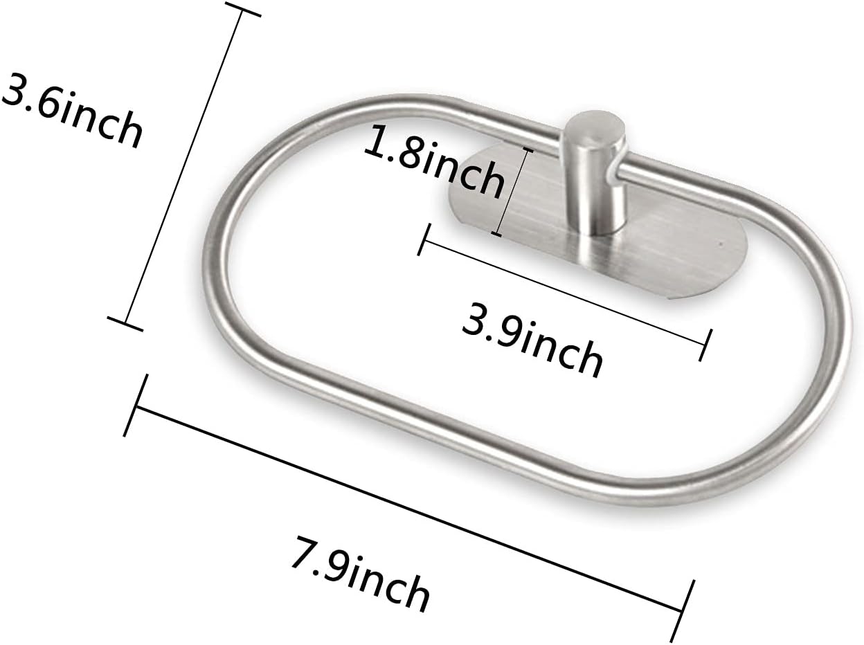 Stainless Steel Towel Holder with 3M Adhesive