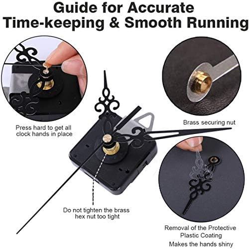 EMOON 2-Pack Clock Movement Kit for Repair Customization