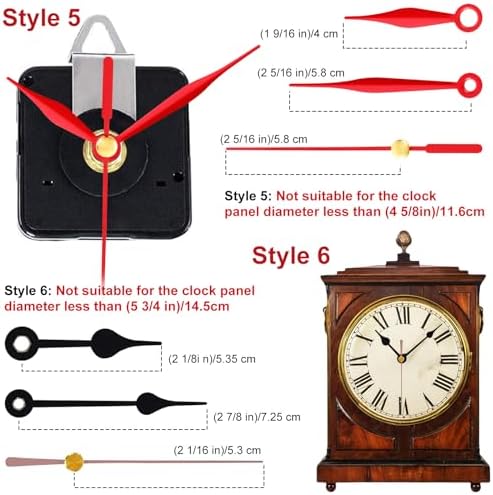 EMOOM 3-Piece Silent Clock Mechanism Kit