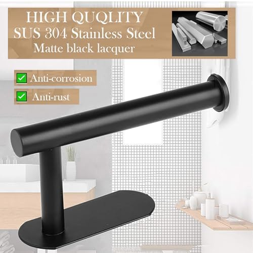 Sturdy Matte Black Toilet Paper Holder