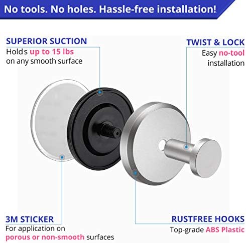 Suction Cup Hooks for Bathroom Use