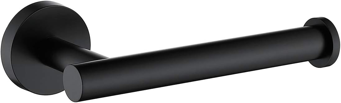 TASTOS Matte Black Stainless Steel Toilet Paper Holder