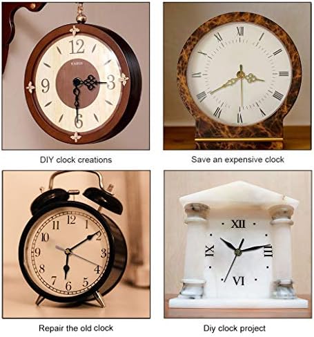 EMOON 2-Piece Clock Mechanism Kit with 4 Pairs Slot Hands