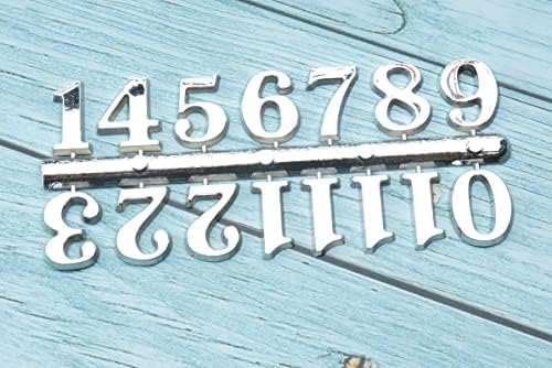Sowaka 2 Pcs Arabic Roman Clock Numeral Kit Silver