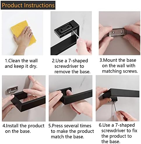 Double-Piece Stainless Steel Hand Towel Holder Modern Design
